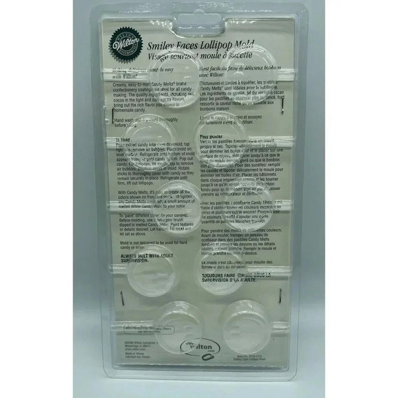 Wilton Lollipop Candy Photo‎ Face Molds Smiley face - Picture 2 of 2